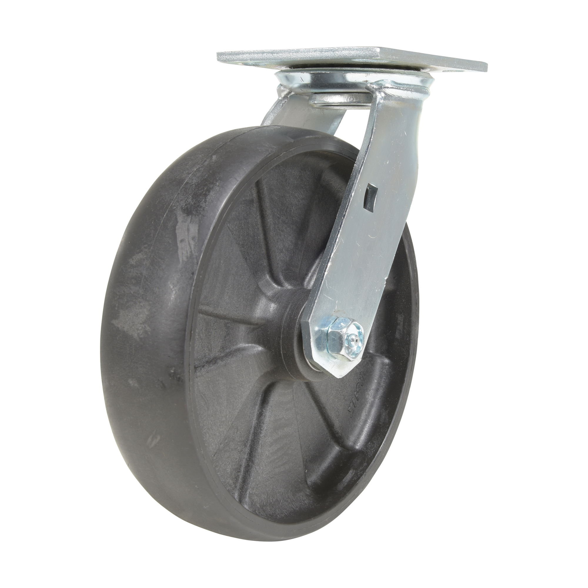 Vestil RollX Glass Filled Nylon Swivel Caster - 8in. Diameter, Non-Marking, Model# CST-HLD2-8X2GFN-S